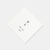 Minimale en zwarte bruiloft servet (Hoek)