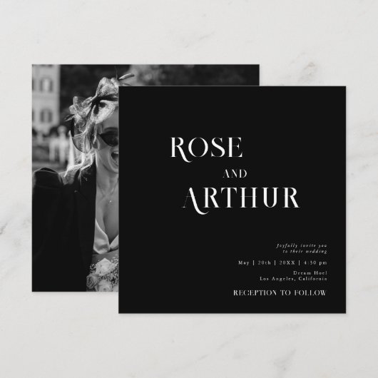 Minimale en zwarte en witte kleur (Voorkant / Achterkant)