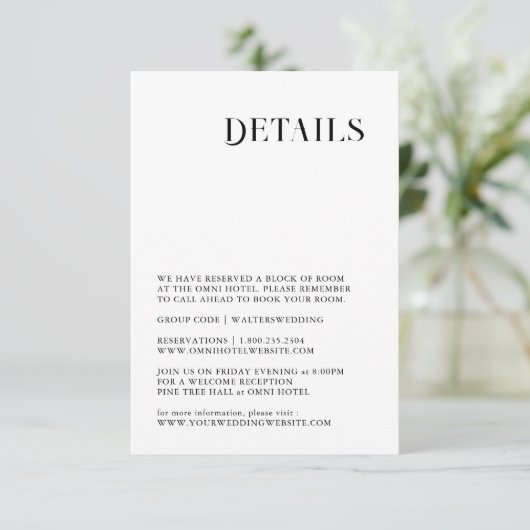 Minimale en zwarte witte en zwarte kaart (Staand voorkant)