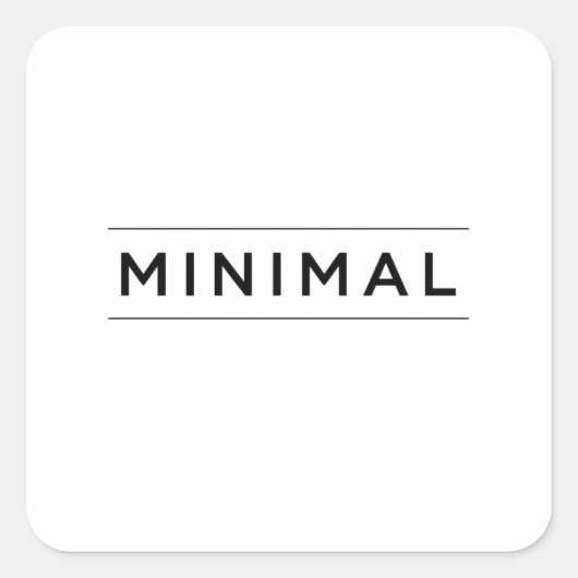 Minimale Essentie Vierkante Sticker (Voorkant)