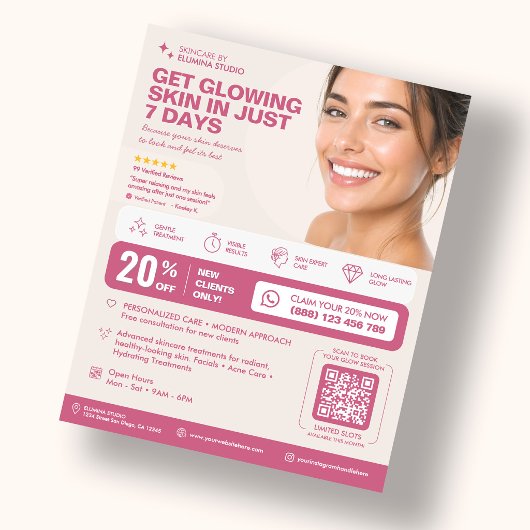 Minimale Estheetische Studio Roze Zand Flyer