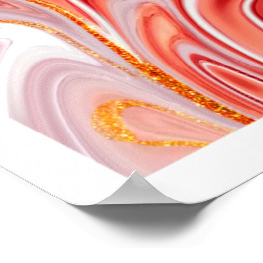 Minimale esthetische Abstracte marmer Poster (Hoek)