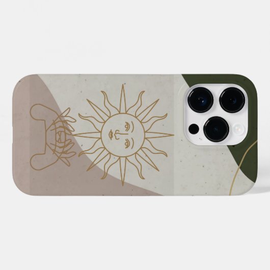 Minimale esthetische achtergrondzon en twee handen Case-Mate iPhone case (Achterkant (horizontaal))