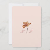 minimale, esthetische en zachte vibe trouwkaart kaart (Achterkant)