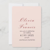 minimale, esthetische en zachte vibe trouwkaart kaart (Voorkant)