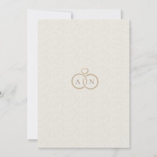 Minimale esthetische Floral Islamitische bruiloft  Kaart (Achterkant)