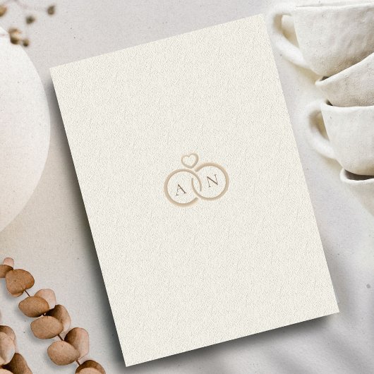 Minimale esthetische Floral Islamitische bruiloft  Kaart