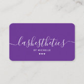 Minimale esthetische Lash Tech Royal Paarse loyali Visitekaartje (Voorkant)