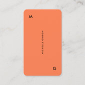 Minimale esthetische professionele koraal eenvoudi visitekaartje (Voorkant)