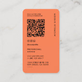 Minimale esthetische professionele koraal eenvoudi visitekaartje (Achterkant)