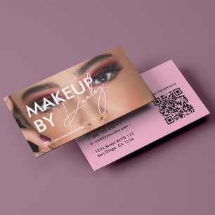 Minimale esthetische wimpers make-up artiest Roze Visitekaartje