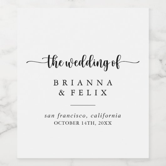 Minimale etiketten voor weddenschappen met kalligr (Enkel label)