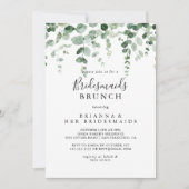 Minimale Eucalyptus Bridesmaids Brunch Shower Kaart (Voorkant)