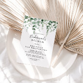 Minimale Eucalyptus Bridesmaids Brunch Shower Kaart