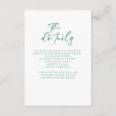 Minimale Eucalyptus bruiloft details Informatiekaartje (Voorkant)