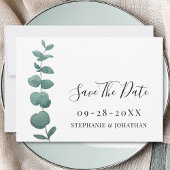 Minimale eucalyptus bruiloft Opslaan van de datum Save The Date