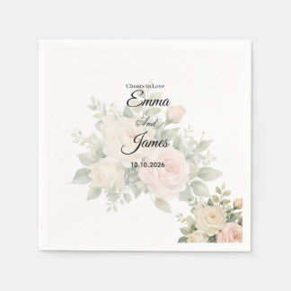 Minimale Eucalyptus Bruiloftspapieren Servet