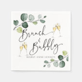 Minimale Eucalyptus Brunch en Bubble Napkins Servet (Voorkant)