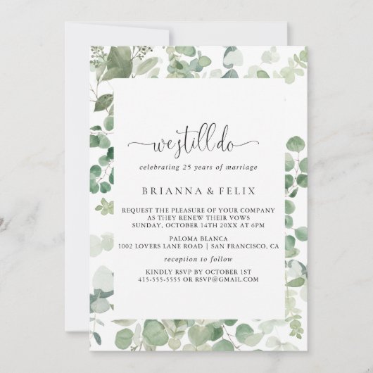 Minimale eucalyptus die we nog steeds gebruiken kaart (Voorkant)