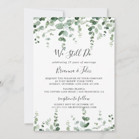 Minimale eucalyptus die we nog steeds gebruiken kaart (Voorkant)