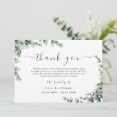 Minimale Eucalyptus Eenvoudige begrafenis Hartelij Kaart (Staand voorkant)