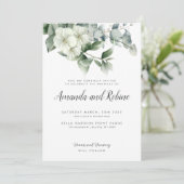 Minimale eucalyptus Elegante bruiloft Kaart (Staand voorkant)