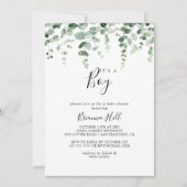 Minimale Eucalyptus Het is een Baby shower van een Kaart (Voorkant)