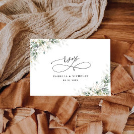 Minimale Eucalyptus Huwelijks RSVP Kaart