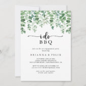 Minimale Eucalyptus I Do BBQ Engagement Party Kaart (Voorkant)