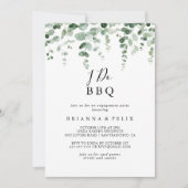 Minimale Eucalyptus I Do BBQ Engagement Party Kaart (Voorkant)