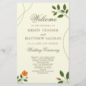 Minimale Eucalyptus Leaves Greenery Wedding Progra (Voorkant)