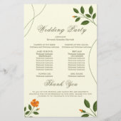 Minimale Eucalyptus Leaves Greenery Wedding Progra (Achterkant)