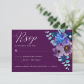Minimale Eucalyptus Leaves Greenery Wedding RSVP Kaartje (Staand voorkant)