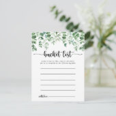 Minimale Eucalyptus Simple Bucket List-Kaarten Briefkaart (Staand voorkant)