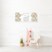 Minimale Eucalyptus Trouw Welkom Banner (Insitu)