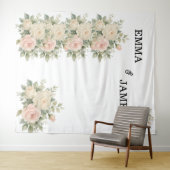 Minimale Eucalyptus Trouwachtergrond Banner Wandkleed (In Situ (horizontaal))