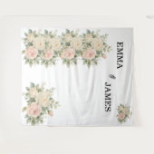 Minimale Eucalyptus Trouwachtergrond Banner Wandkleed (Voorkant (horizontaal))