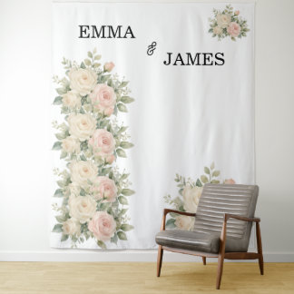 Minimale Eucalyptus Trouwachtergrond Banner Wandkleed