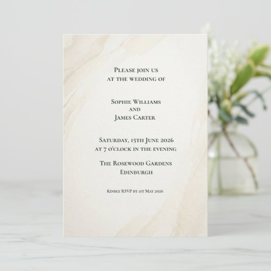 Minimale Eucalyptus Trouwuitnodiging Kaart (Staand voorkant)