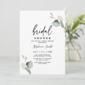 Minimale eucalyptus verlaat Vrijgezellenfeest Kaart (Staand voorkant)