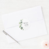 Minimale Eucalyptus Weddenschap Ronde Sticker (Envelop)
