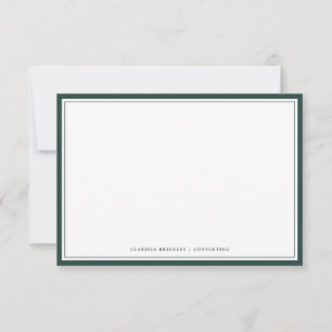 Minimale Evergreen flat-briefkaart Notitiekaartje