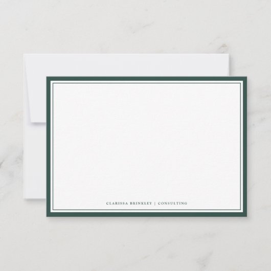 Minimale Evergreen flat-briefkaart Notitiekaartje (Voorkant)