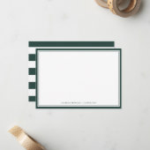 Minimale Evergreen flat-briefkaart Notitiekaartje (Voorkant / Achterkant in situ)
