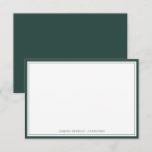 Minimale Evergreen-flatkaart Notitiekaartje (Voorkant / Achterkant)