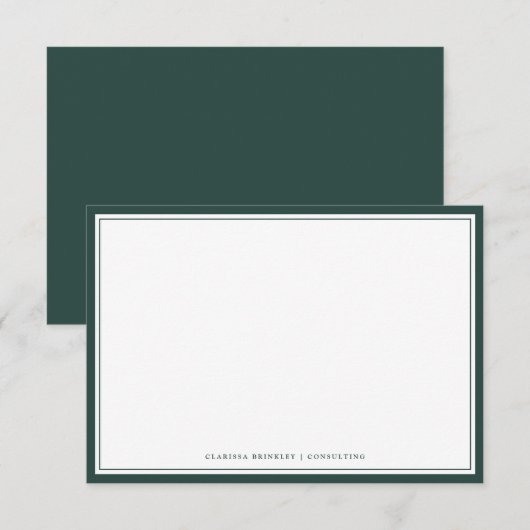 Minimale Evergreen-flatkaart Notitiekaartje (Voorkant / Achterkant)