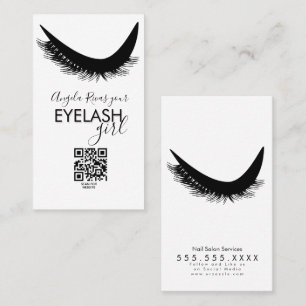 Minimale Eyelash Girly Salon Beauty Visitekaartje