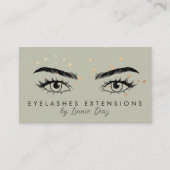 Minimale Eyelashes Extensions Salon Folie Stars Visitekaartje (Voorkant)