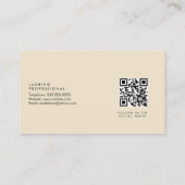 Minimale Eyelashes Extensions Salon Ivory Floral Visitekaartje (Achterkant)