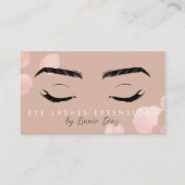 Minimale Eyelashes Extensions Salon Pink B Visitekaartje (Voorkant)
